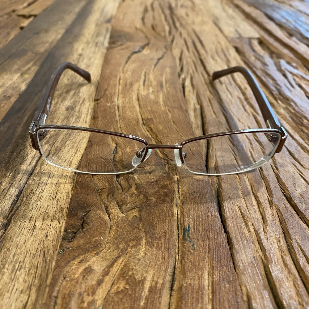Oleg Cassini Eyeglasses Gold Metal Half Rim - Picture 3 of 9